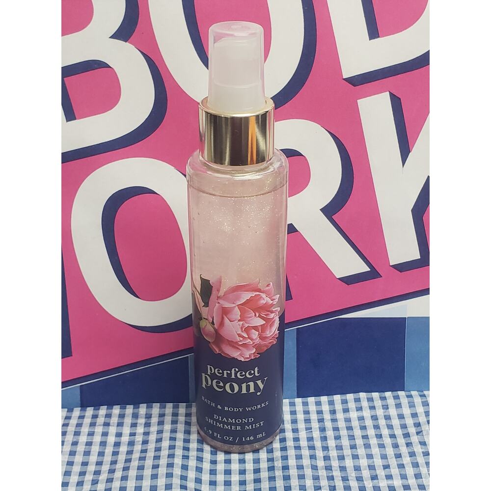 BBW Perfect Peony Diamond Shimmer Sparkle Fine Fragrance Mist 4.9 oz | 95% Full